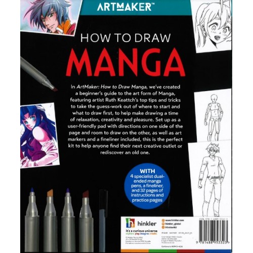 Art Maker Essentials How To Draw Manga Kit ( Black)
